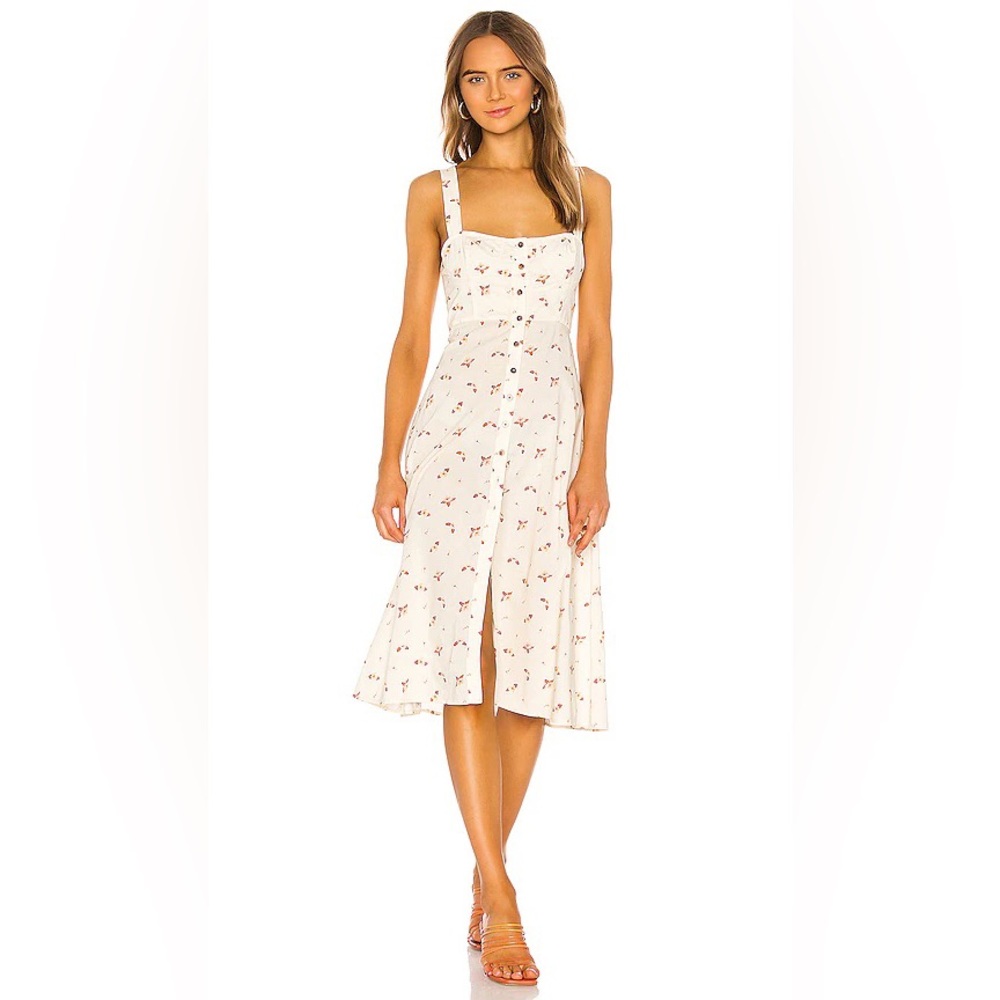 NWT Weworewhat Harper printed button‎ front midi dress size XL